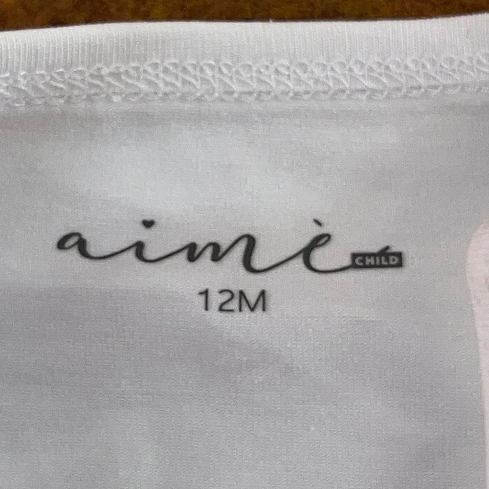 Aimi Child Unisex 12M White Paper Airplane Print Cami Bodysuit 2 Pieces New